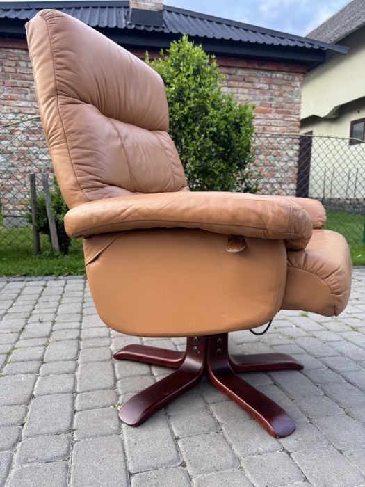 Крісло реклайнер розкладне (00114) шкіряне крісло