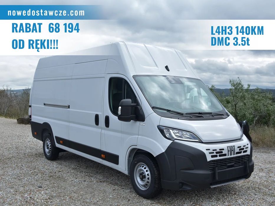 Fiat Ducato Maxi L4H3 140KM DMC 3.5t  L4H3 140KM | DMC 3.5t | Furgon | Kamera cofania | Drzwi 270 stopni