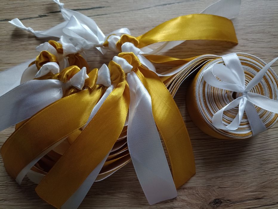 Ring oczepinowy złoty 16 wstążek