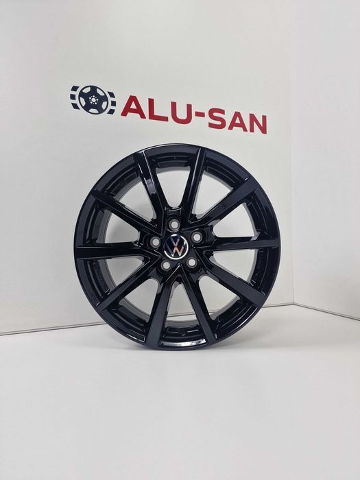 NOWE alufelgi VW 16'' 5x100 GOLF IV POLO Taigo T-Cross - Czarny Połysk