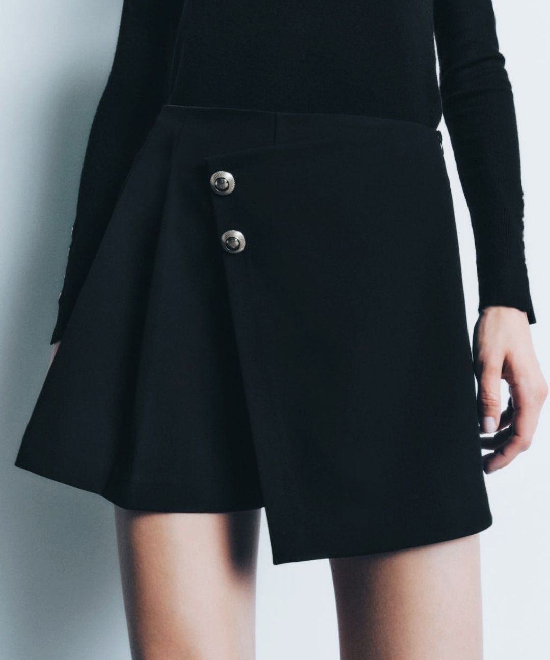 Nowe, czarne spódnicospodnie Zara S