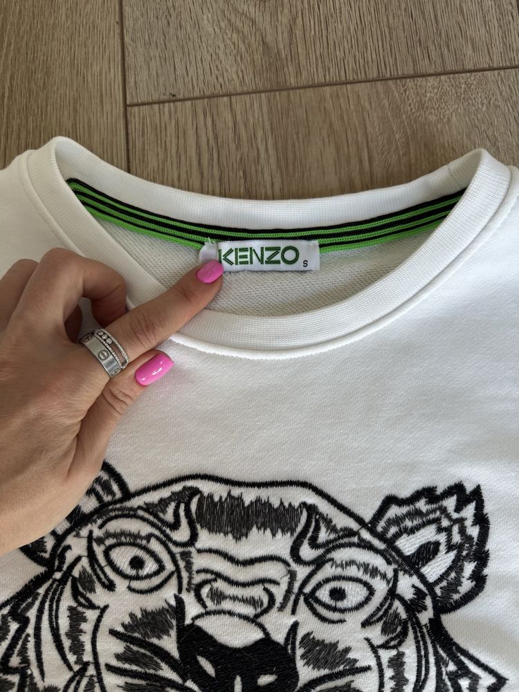 Kenzo свитшот оригинал S размер белый женский