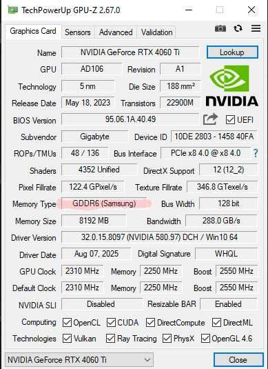 Відеокарта RTX 4060ti Gigabyte Eagle ОС 8GB