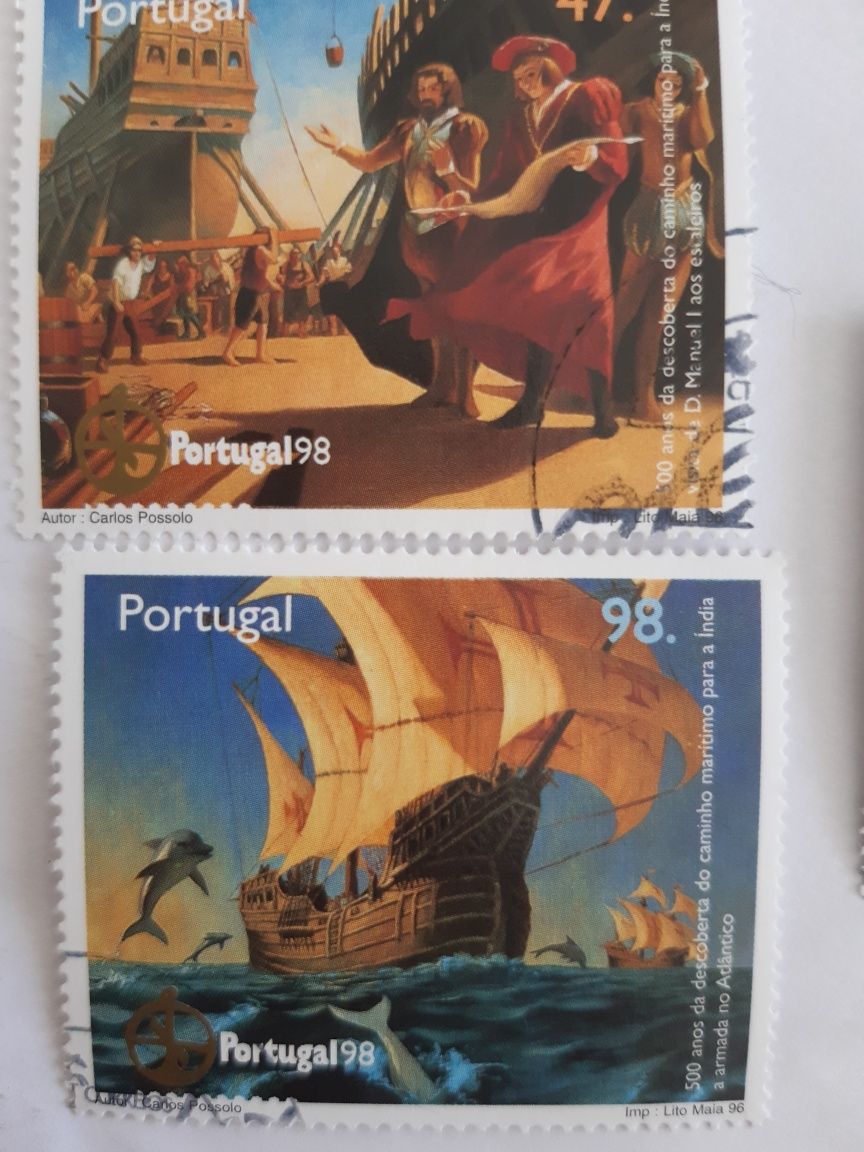 4 selos de coleção 1998