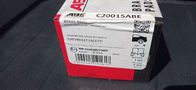 Klocki hamulcowe Chevrolet Lacetti ABE C20015ABE