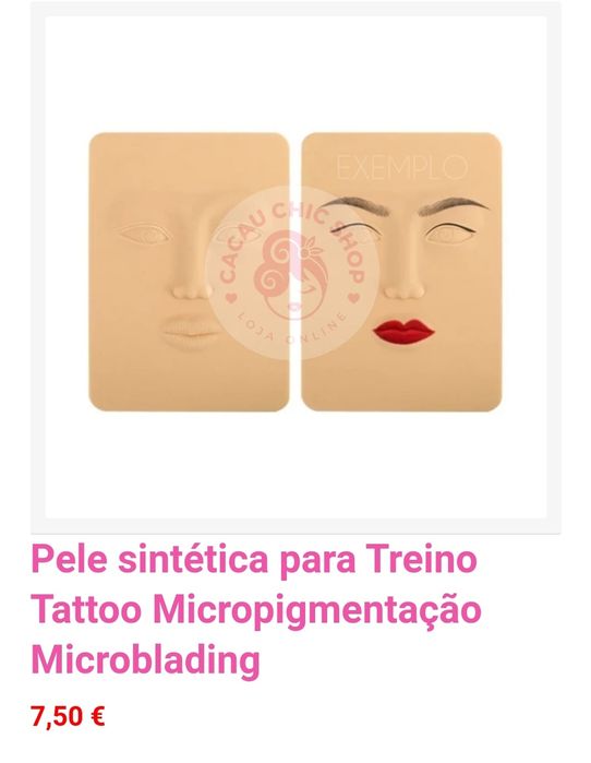 Pele sintética para Treino Tattoo Micropigmentação Microblading