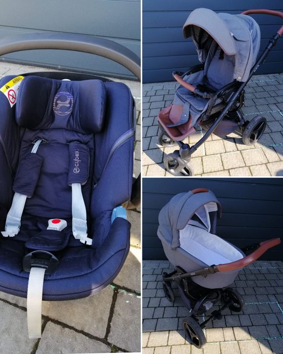 Wózek bebetto luca 3 w 1 fotelik cybex+ akcesoria