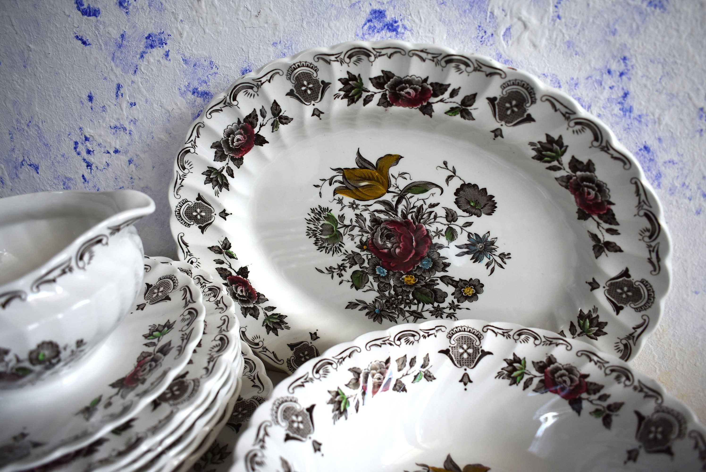 Serwis obiadowy Myotts Bouquet porcelana angielska