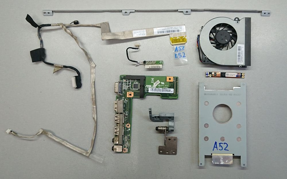 Asus X52Jr K52jr Разборка A52 X52 K52. Шлейф тачпада корпус usb. Асус