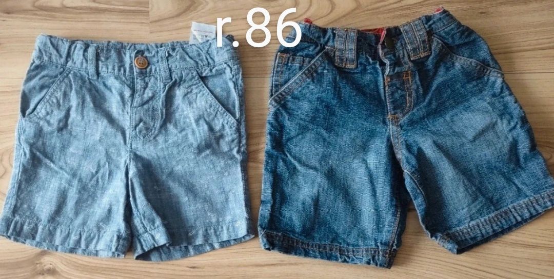 2 Pary Jeansowych Spodenek r.86z Tom Tailor i Tu