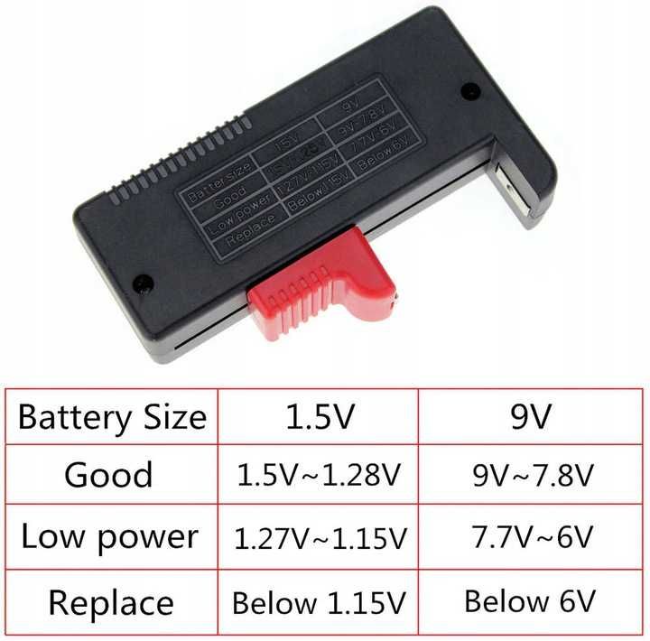 Tester Miernik Napięcia Baterii