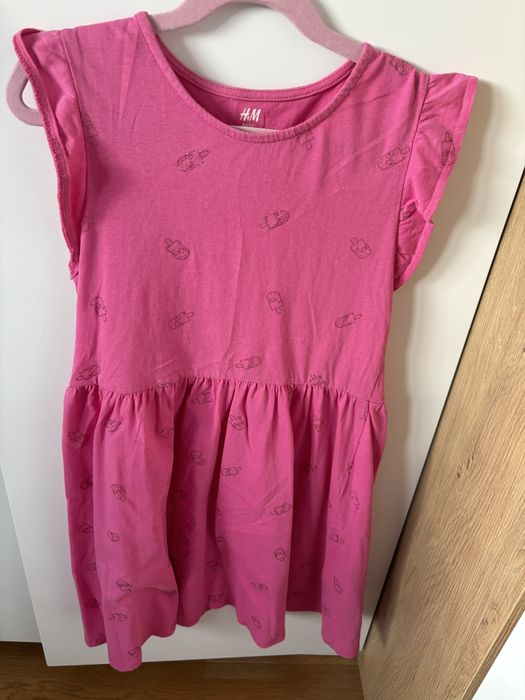 Sukienka różowa, H&M, 134/140