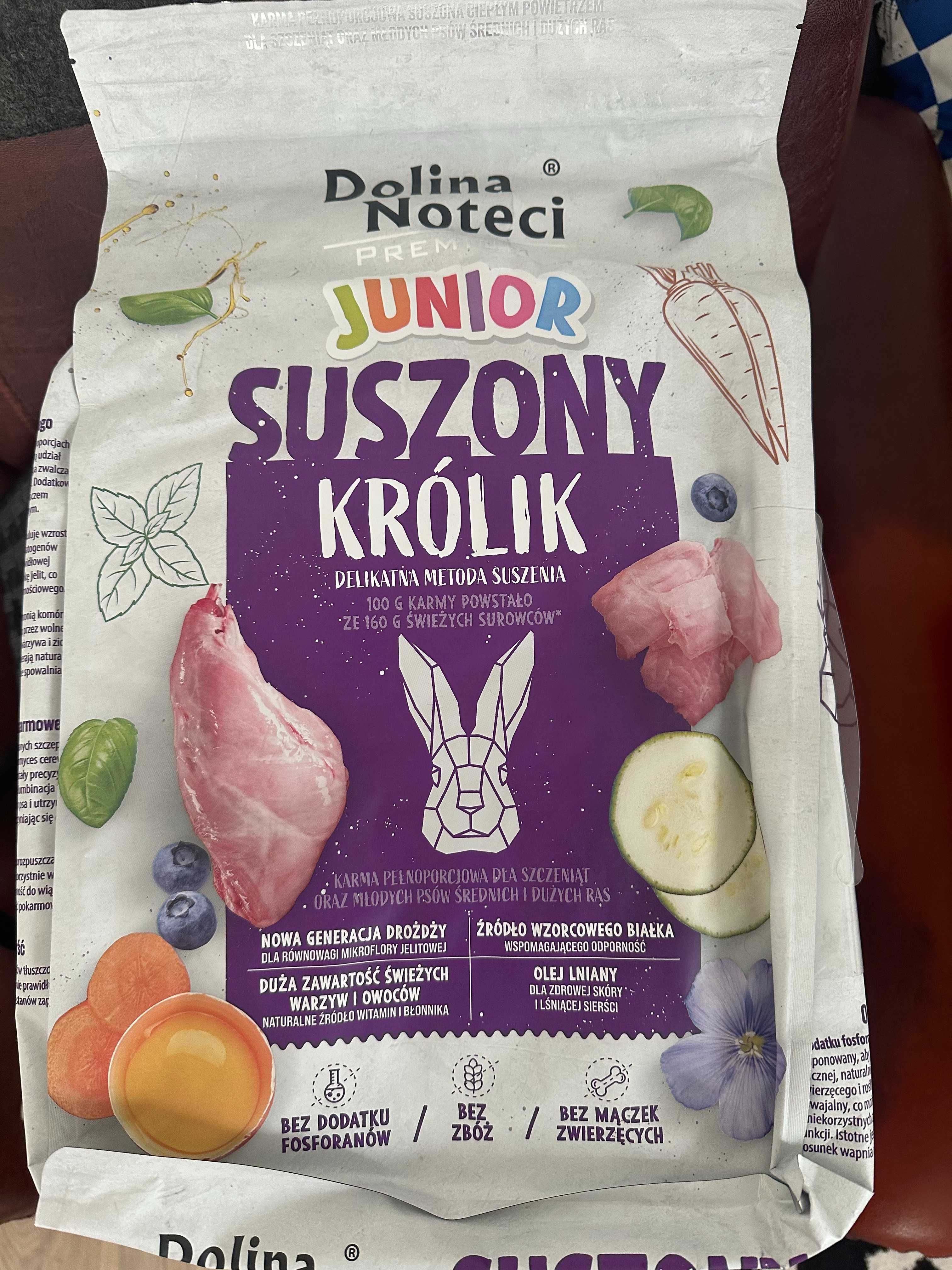 Dolina Noteci Premium Junior suszona karma dla psa królik 4kg