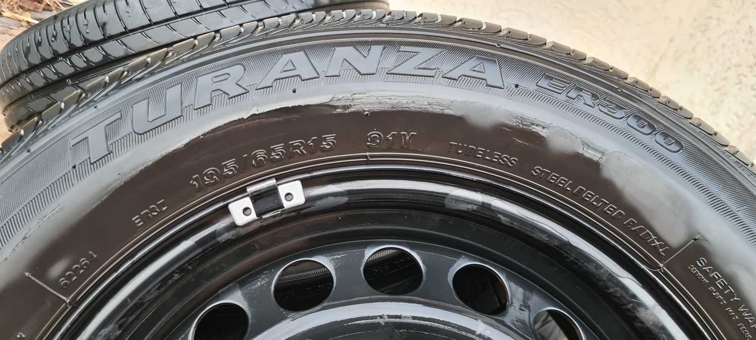 Komplet kół 195/65R15 5x112 letnie Bridgestone Turanza