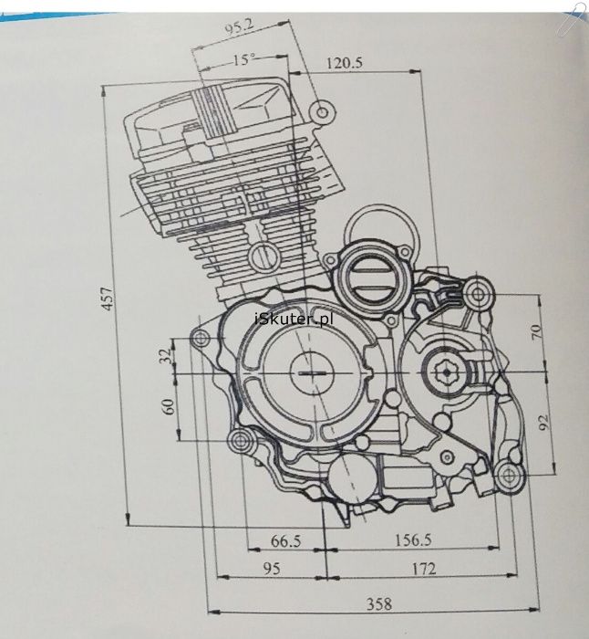 Silnik 125/150 CC Pionowy Romet Zetka Aston CRS, TZR YANKEE XCROSS GSR