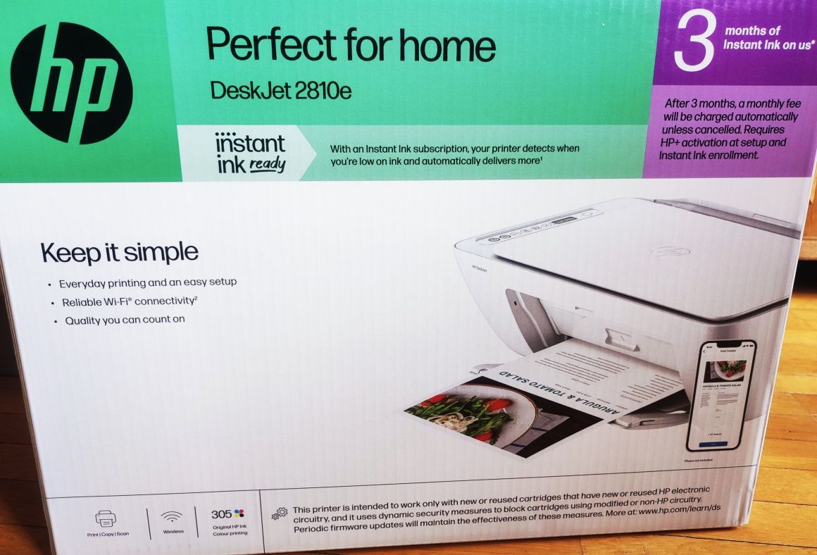 HP Urządzenie wielofunkcyjne Deskjet 2810e + zapas tuszu na - Nowe!