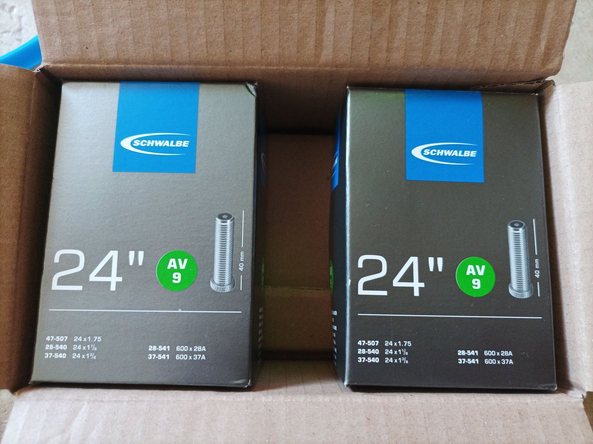 Dętka do wózka inwalidzkiego schwalbe 24x1 75/600x37A/AV9/40mm