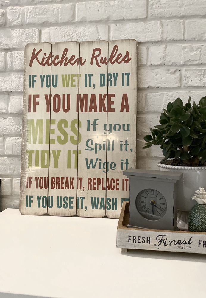 Grafika do kuchni, obraz, plakat, tablica - kitchen rules