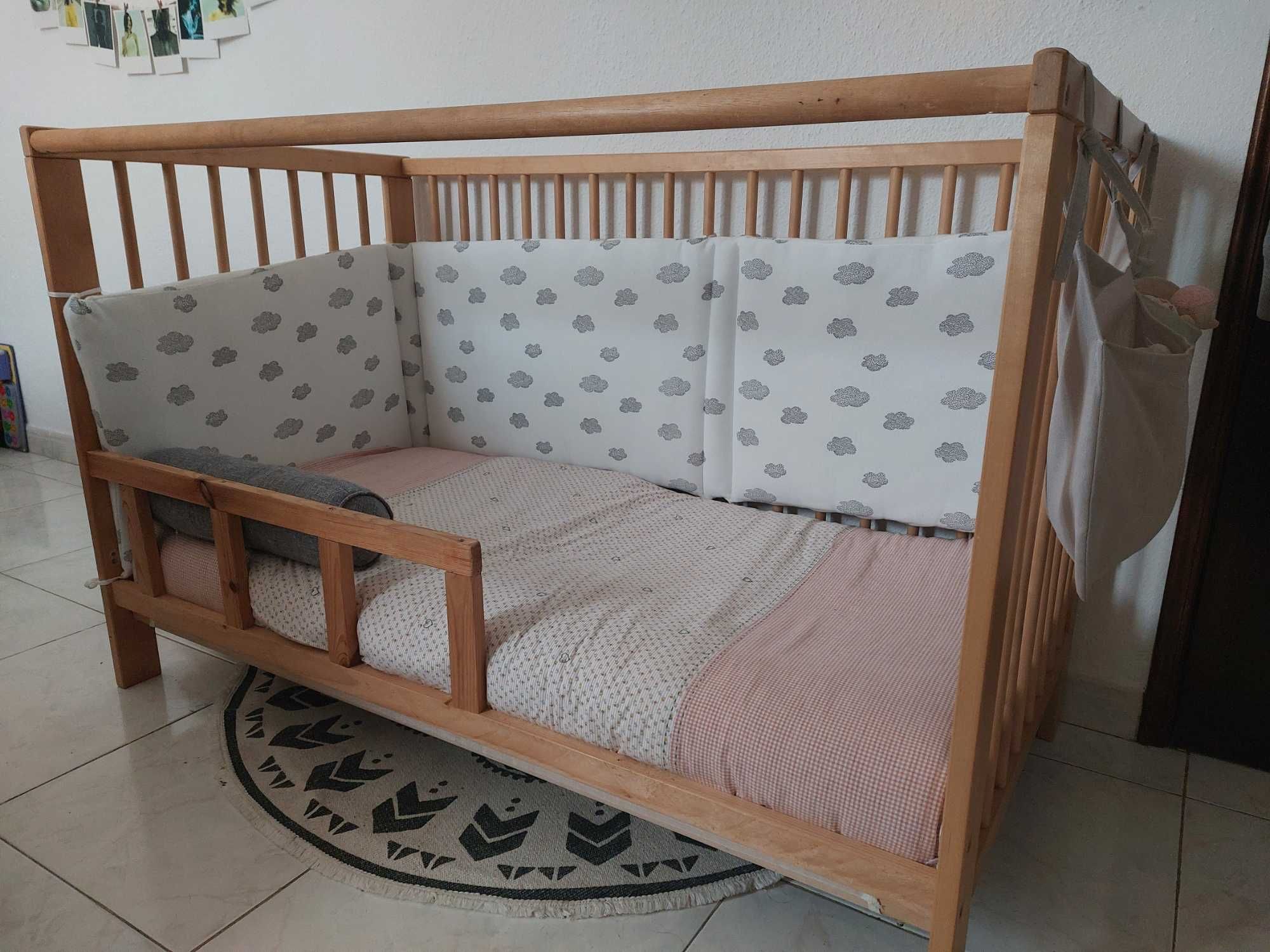 Berço e Cama SNIGLAR + Colchão e Capa