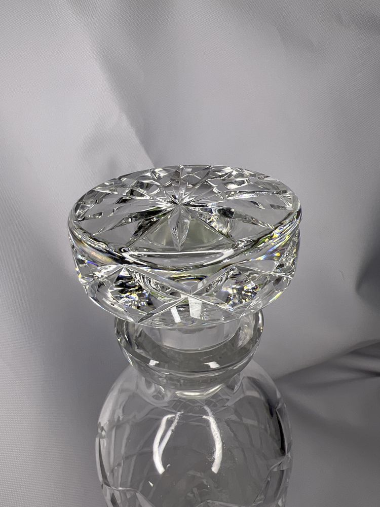 Szklana karafka szkło kryształowe użytkowe PRL b23089