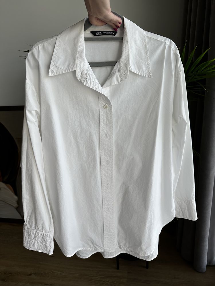 Zara koszula oversize biała S