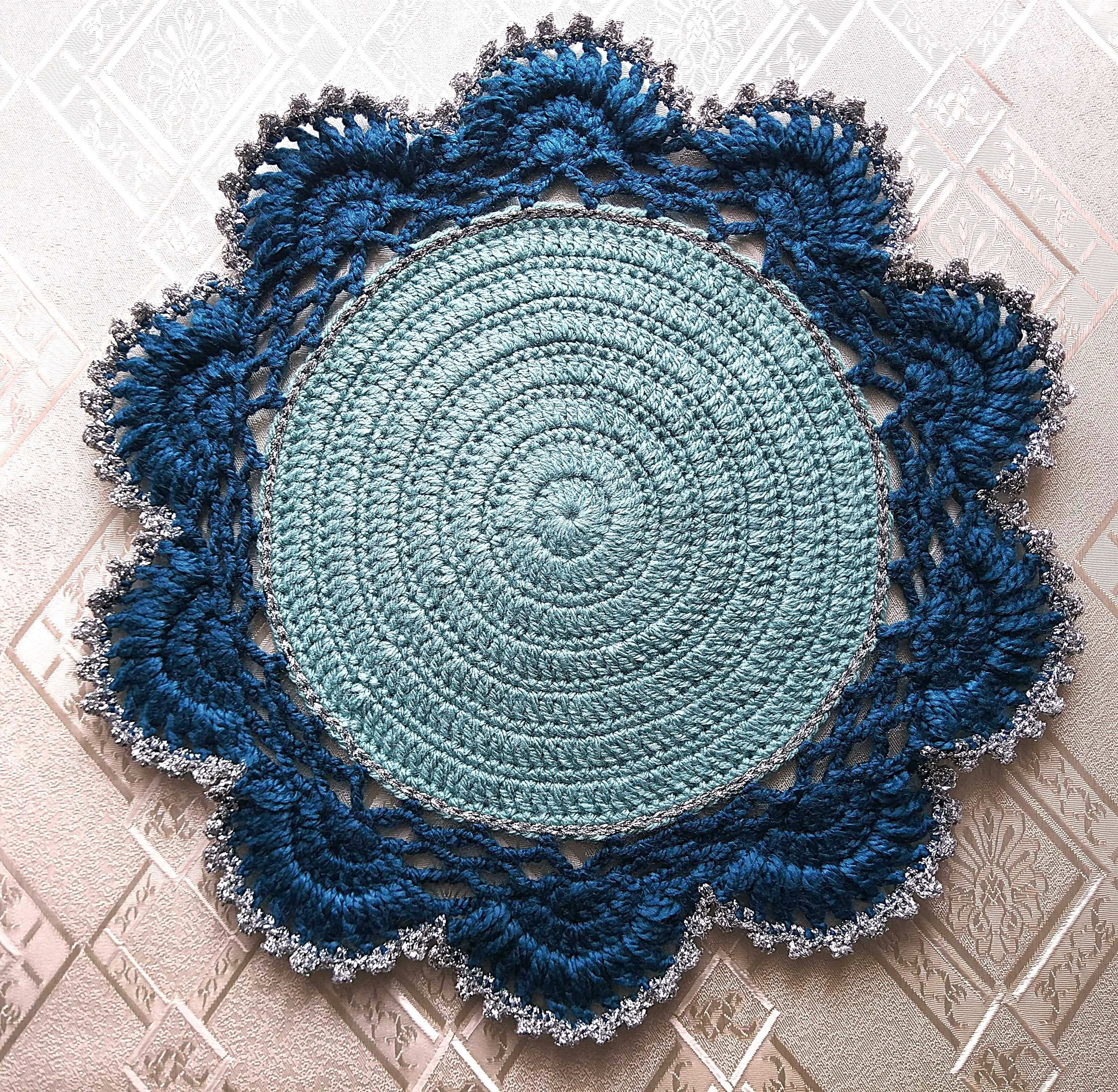 Serwetki podkładki szydełko handmade zestaw 4 szt.