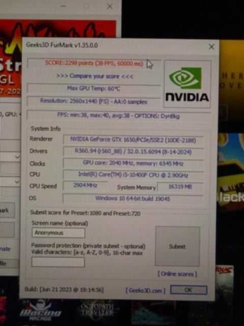 Komputer Stacjonarny i5 10400f/ 1650GTX 4GB/SSD 500GBm2/16Ram DDR4