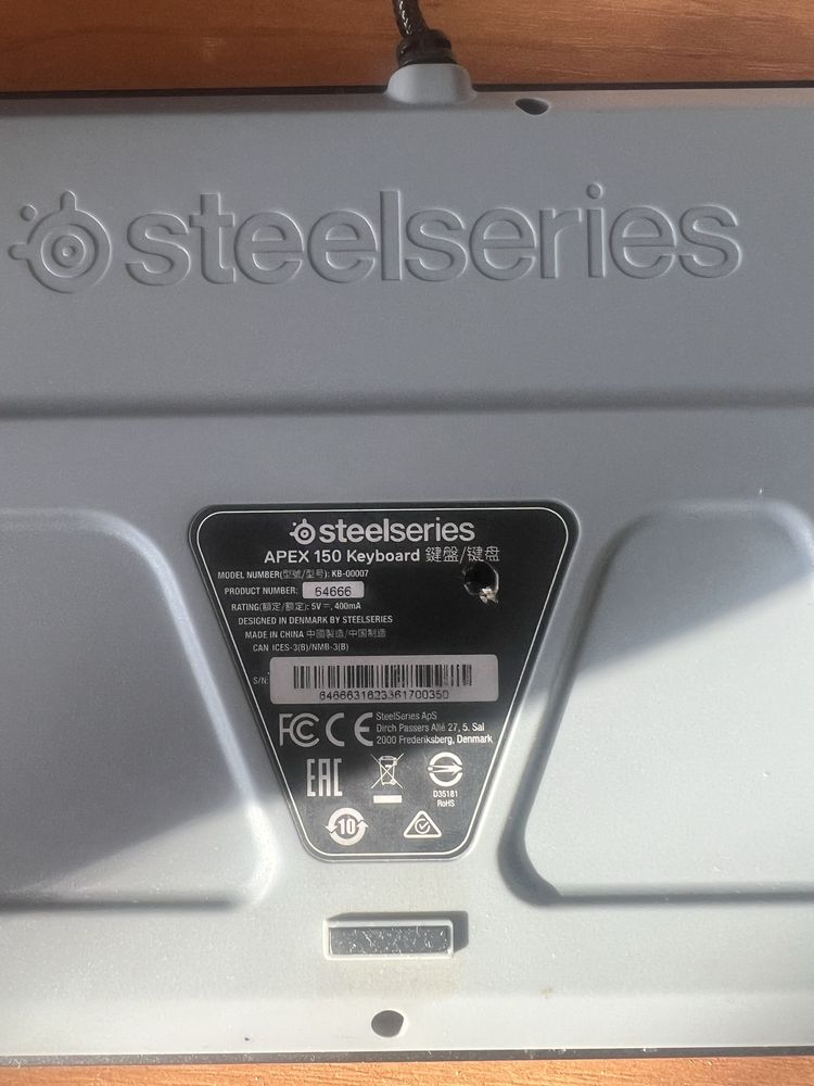 Клавиатура STEELSERIES apex 150 rgb