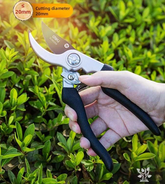 Садові ножиці Секатор Deli для садових рослин Професійні. Зріз до 20мм