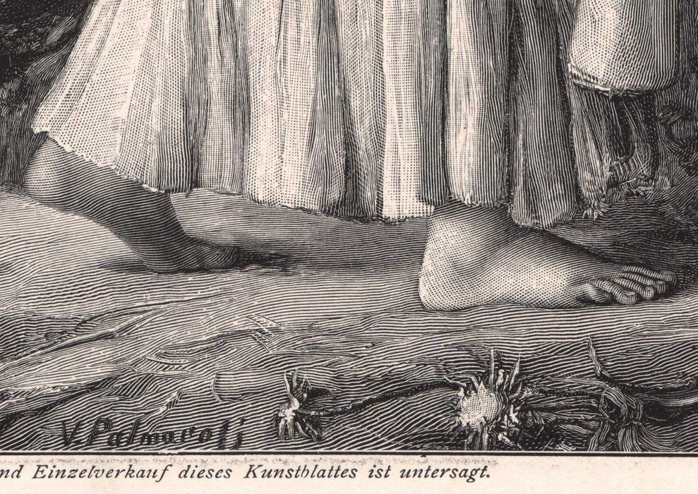 Palmaroli: Maria Magdalena. Piękny drzeworyt 1905 r. oryginał