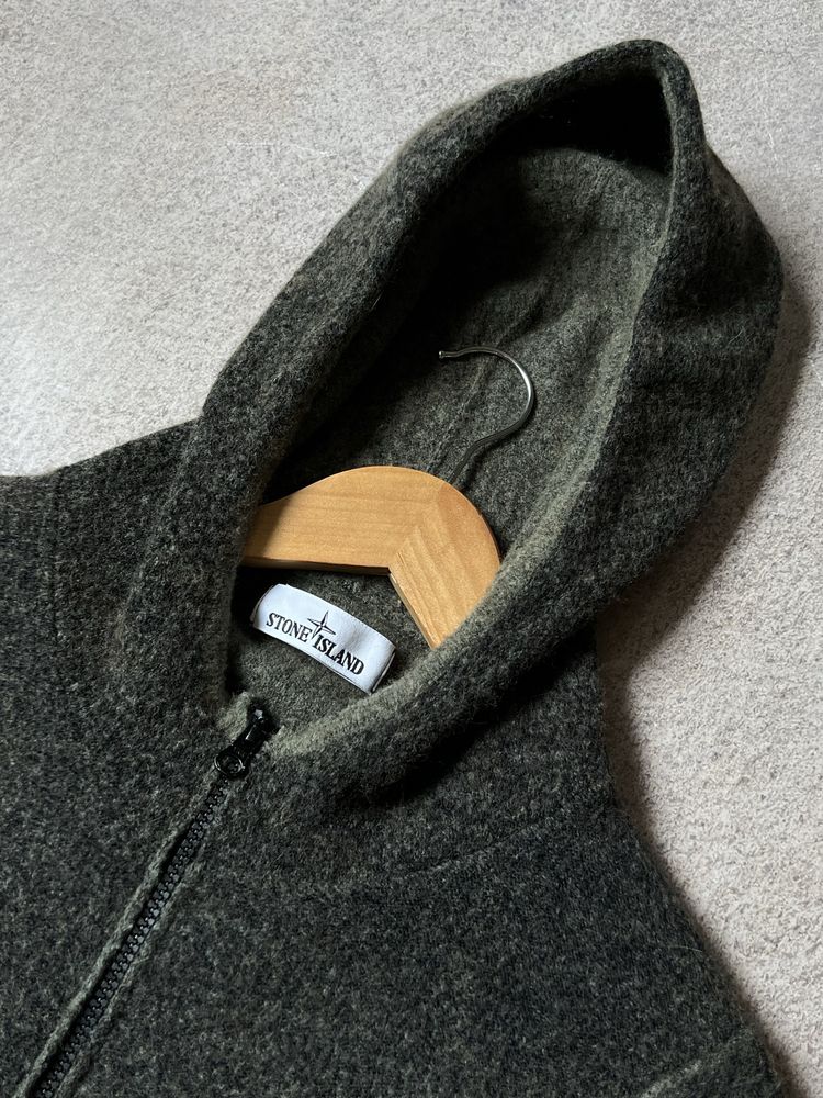 Чоловіча вовняна зіп кофта светр Stone Island оригінал