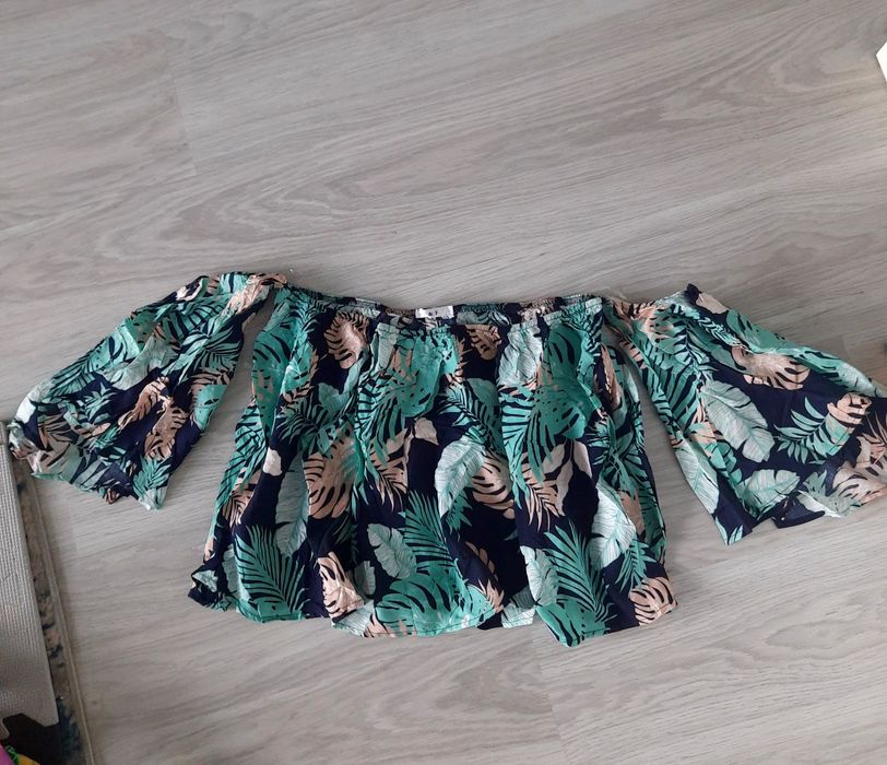 Crop top bluzka hiszpanka na gumce S/M
