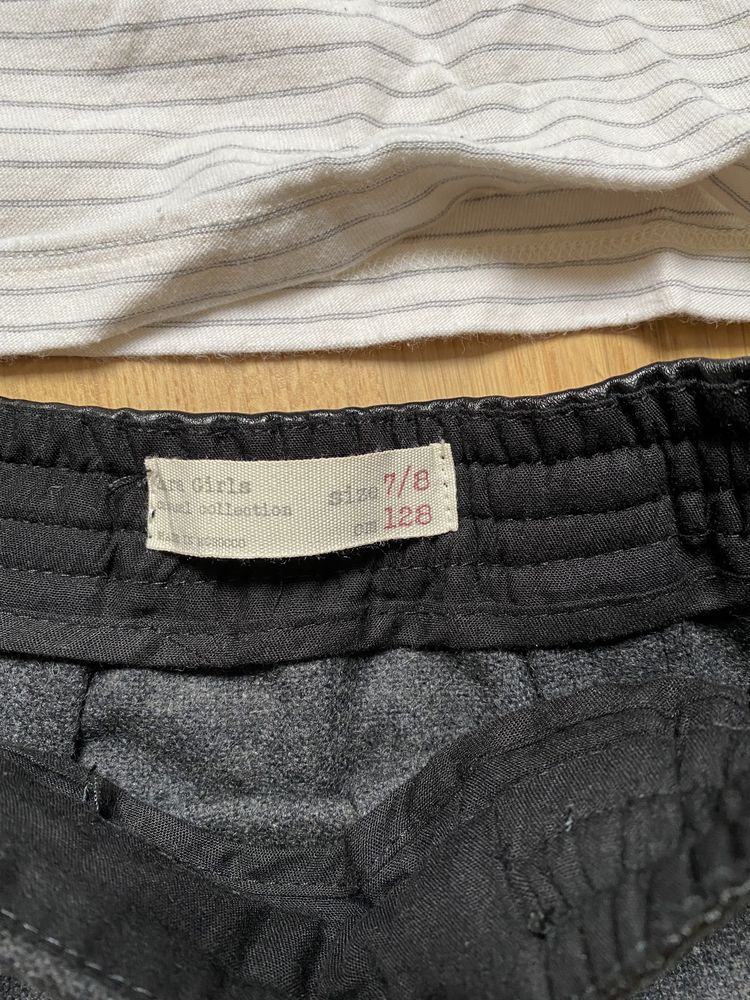 Bluzka i spódnica Zara szara w paski