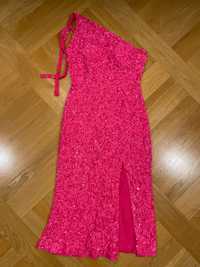 Różowa sukienka cekinowa Sherri Hill