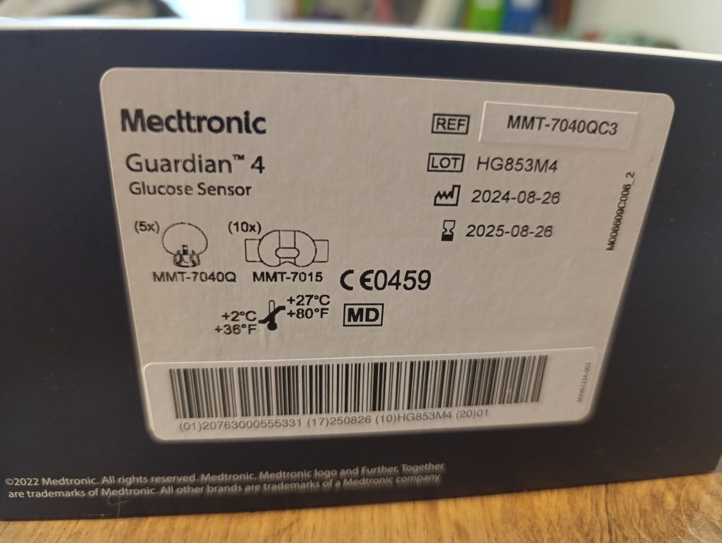 Sensor Guardian 4Q CGM (MMT-7040QC2), 5 szt. NIE WSPÓŁPRACUJE Z POMPĄ