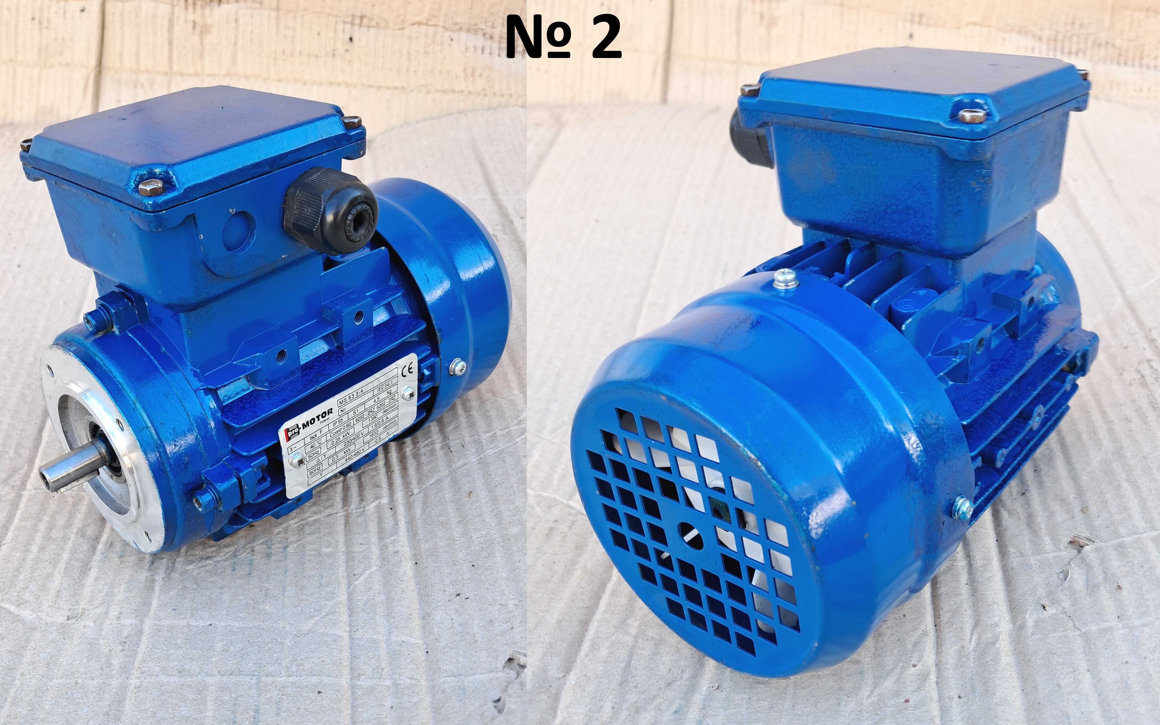 Двигун Pro MOTOR MS 63 3-4 B14 230/400 в 0,25 кВт 1370 ОБ/хв Двигатель