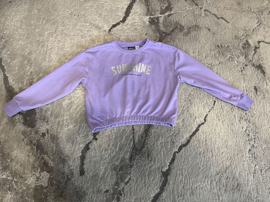 Dres dziewczęcy fioletowy + spodnie roz 146/152 bdb stan