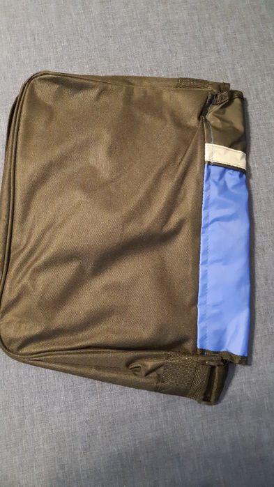 Nowa torba na ramię np na laptopa czarno-niebieska