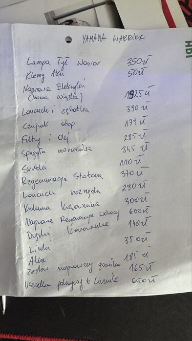 Quad Yamaha Warrior 350 Zarejestrowany / Zamiana