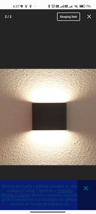 Kinkiet Sapri IP54 czarny góra/dół