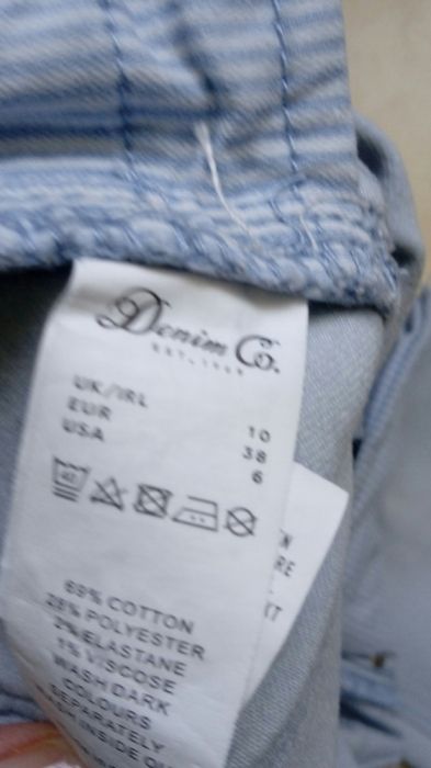 DENIM skinny spodnie z dziurami S