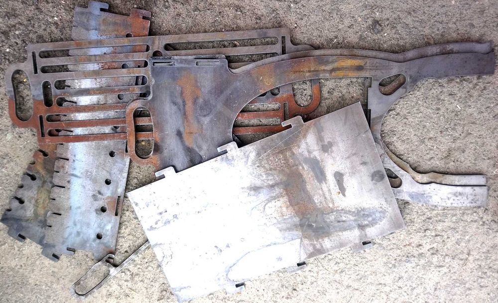 Мангал Разборной, Сталь - 6мм толщина ! Разборной. Н=820мм высотой