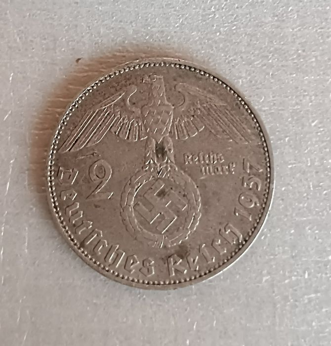 Nazistowska Przedwojenna Srebrna Moneta "2 Marki"