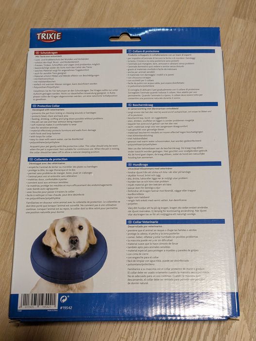 Dmuchany kołnierz ochronny dla psa rozmiar S - zapobiega lizaniu ran