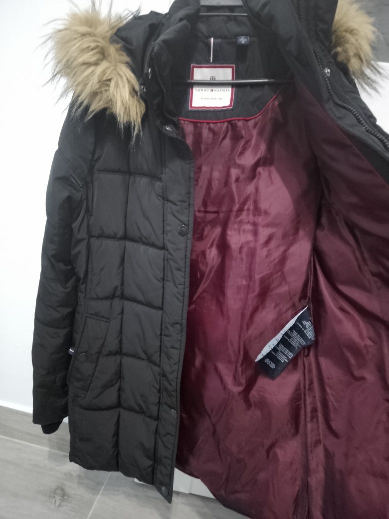 Kurtka Tommy Hilfiger czarna damska rozmiar L