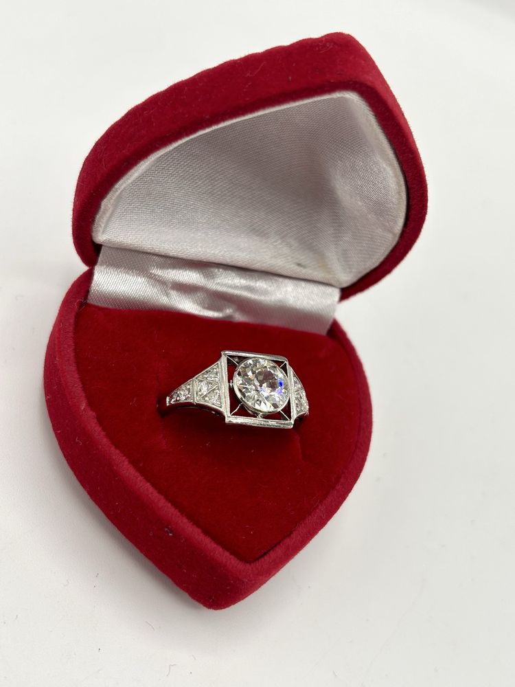 Pierścionek Art Deco Brylant 1,63ct lata 30. XX w.