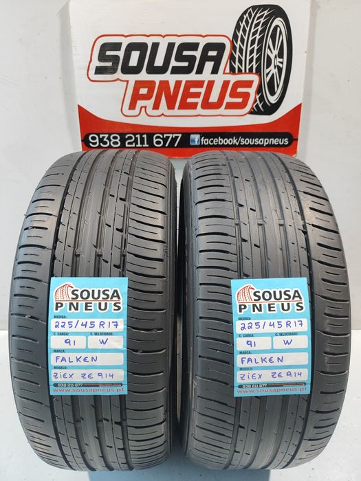 2 pneus semi novos 225-45R17 Falken - Oferta dos Portes