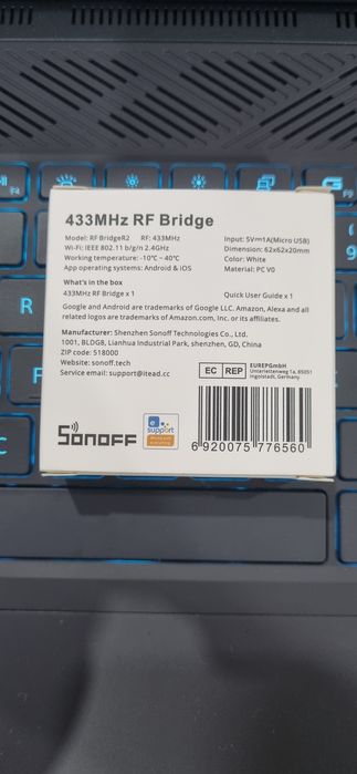 Sonoff RF 433mhz BRIDGE Wifi