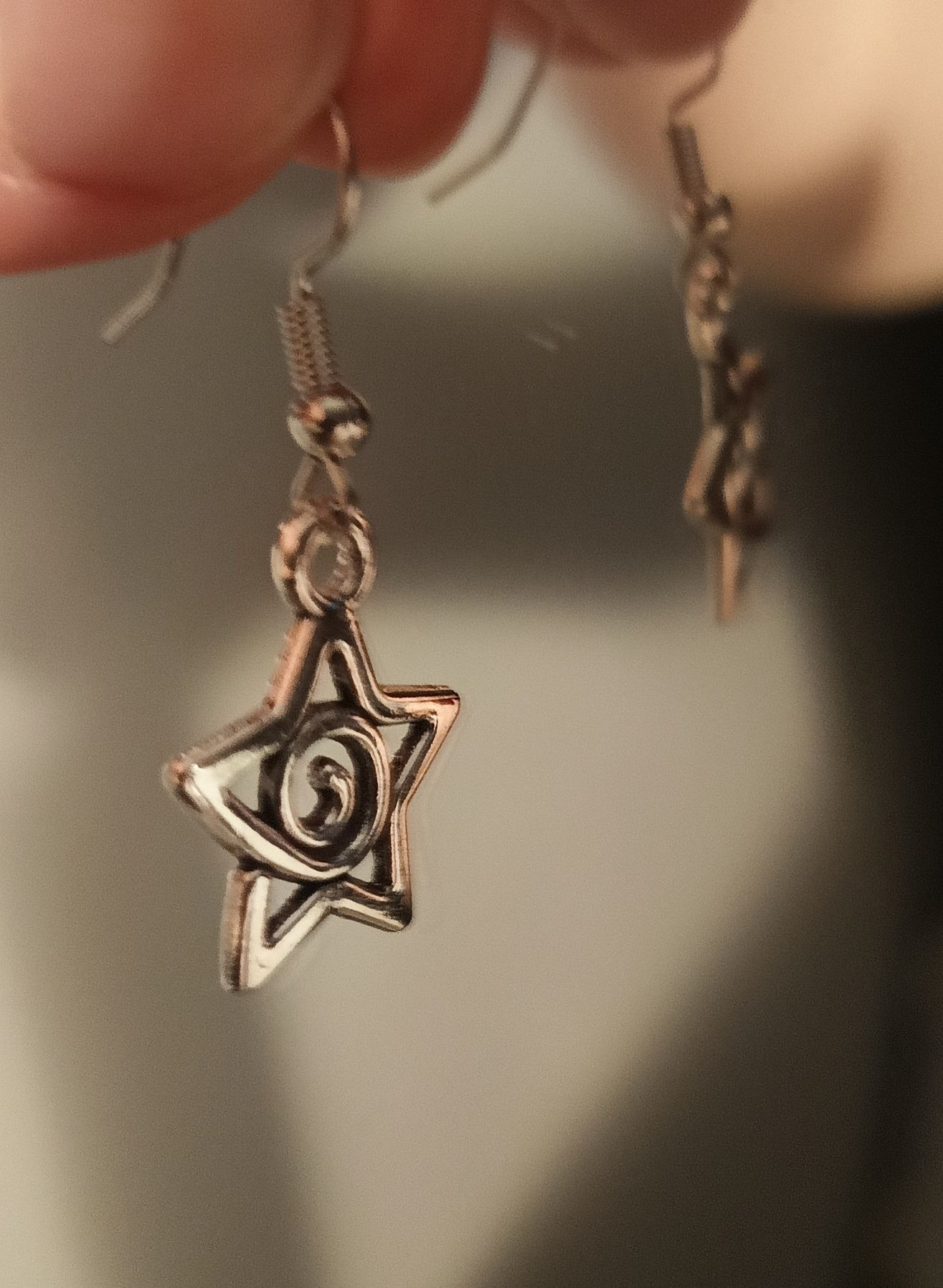 kolczyki gwiazdki swirl whimsigoth fairycore star alternative