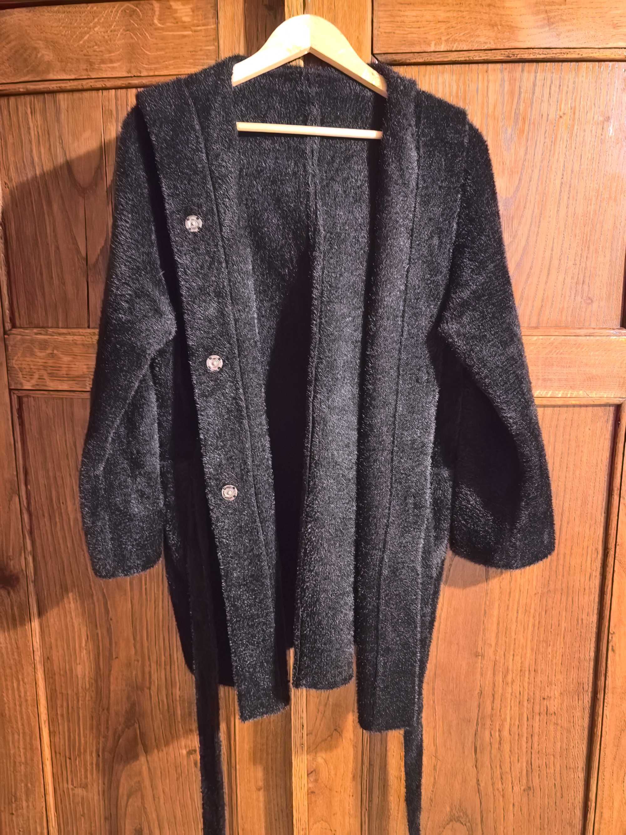 sweter płaszcz oversize alpaka